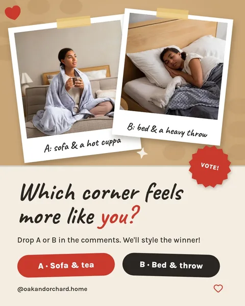 Sofa Or Bed Polaroid Poll – Instagram post template