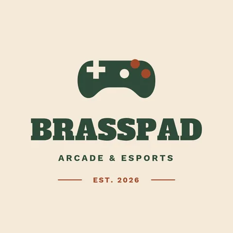 Brasspad Arcade Wordmark Lockup – Logo template
