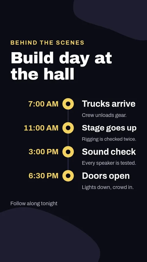 Load-In Day Story – Instagram story template