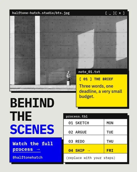 Raw Window Stack BTS – Instagram post template
