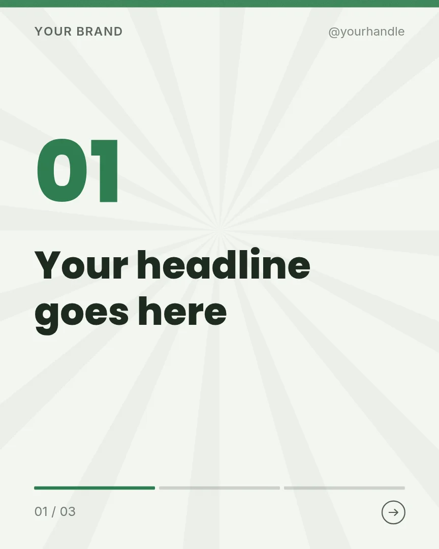 Forest Fresh – Instagram carousel template, page 1