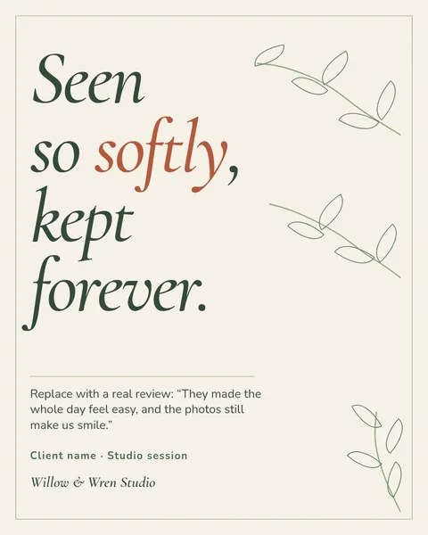Sage Stem Margin Words – Instagram post template