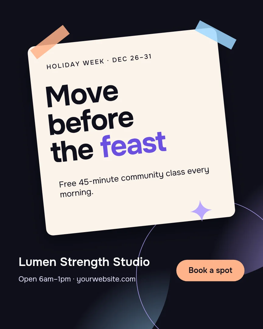 Aurora Holiday Poster Tilt – Instagram post template