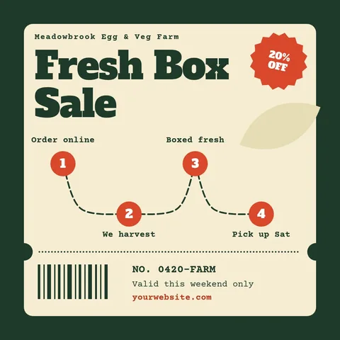 Harvest Box Coupon Trail – Instagram post template