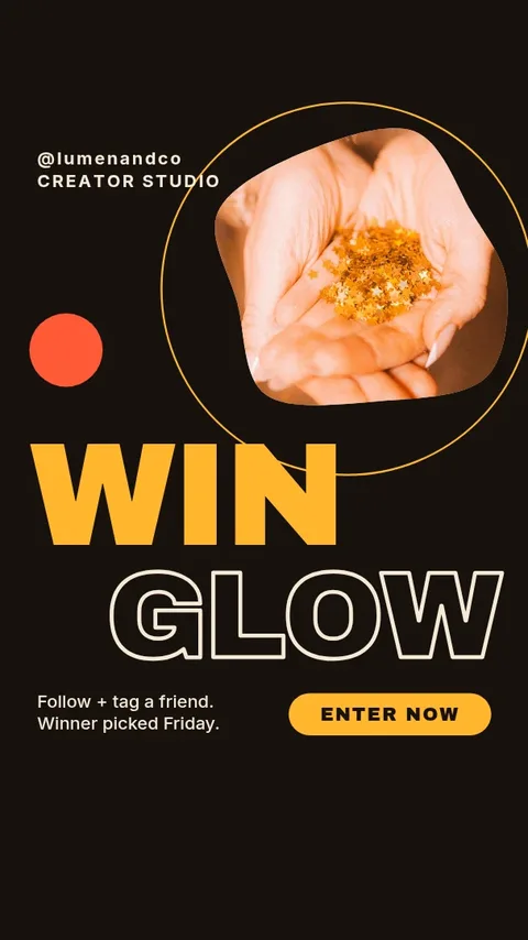 Gold Glow Giveaway Poster – Instagram story template