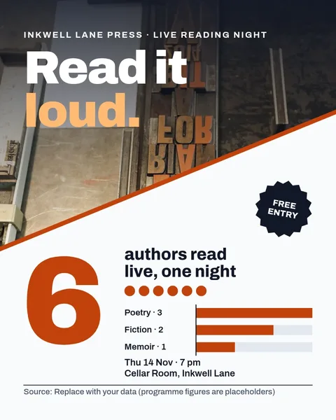 Diagonal Type Case Reading Night – Instagram post template