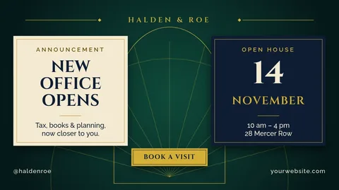 Gilded Arch Open House – X post template