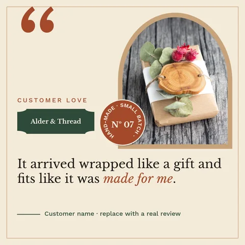 Kraft Stamp Quote Plaque – Instagram post template