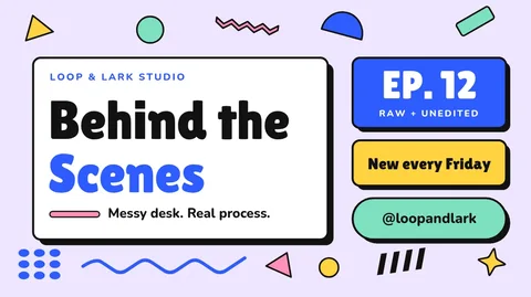 Memphis Confetti Studio Cards – YouTube thumbnail template
