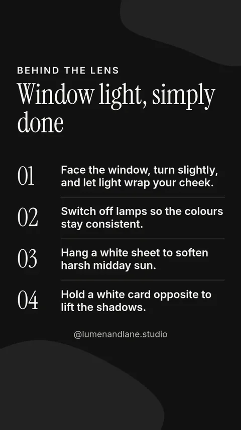 Window Light Tips Story – Instagram story template