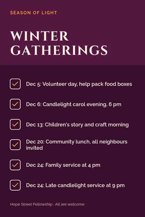 Winter Gathering Pin Checklist – Pinterest pin template