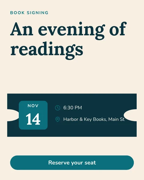 Book Signing Evening – Instagram post template