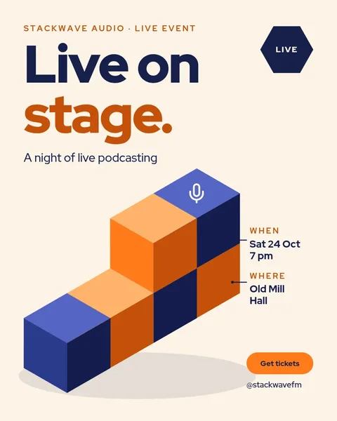 Orange Stair Live Night – Instagram post template