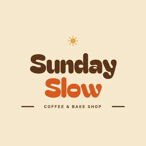 Sunday Slow Stacked Wordmark – Logo template