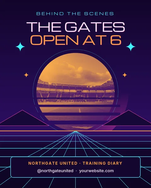 Neon Horizon Match Day – Instagram post template