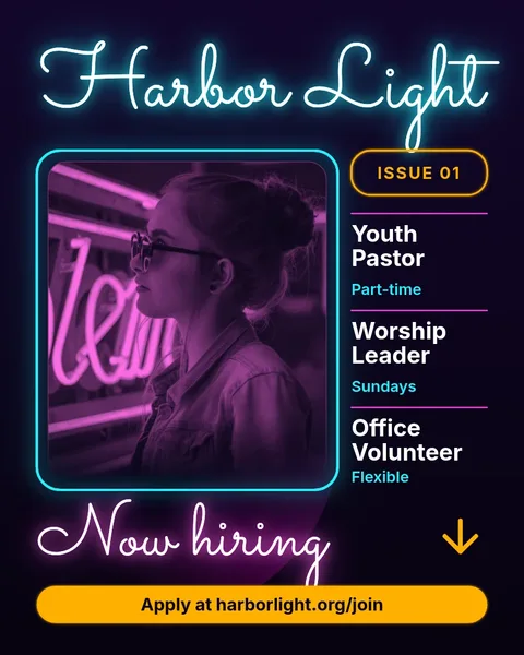 Neon Masthead Open Roles – Instagram post template