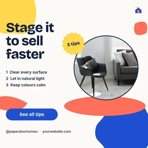 Paper Stage Staging Tips – LinkedIn post template