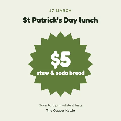St Patrick’s Day special – Instagram post template