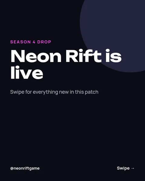 Patch Notes Launch Deck – Instagram carousel template, 6 pages