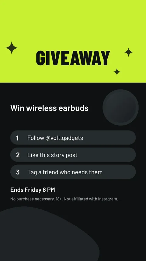 Gadget Drop Giveaway Story – Instagram story template