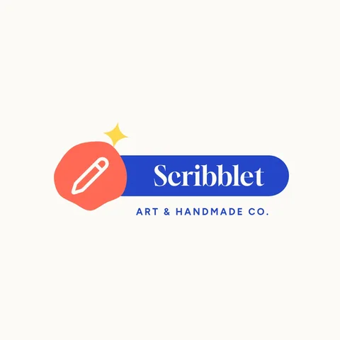 Scribblet Pencil Blob Pill – Logo template