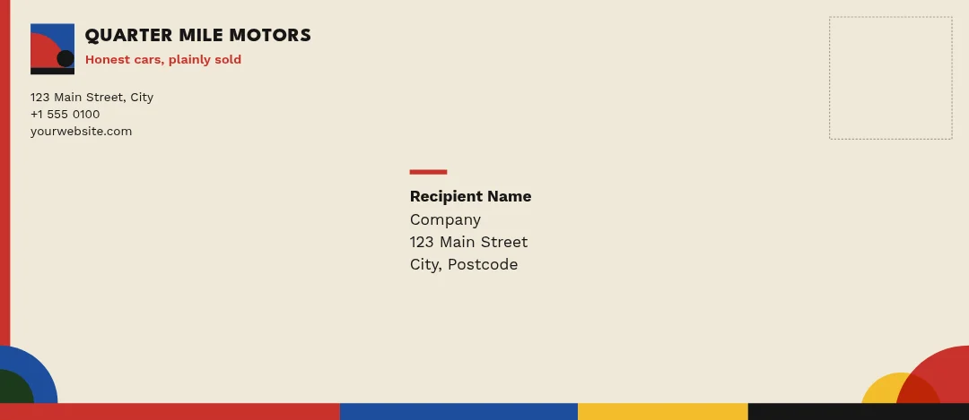 Bauhaus Rail Dealer Envelope – Envelope template