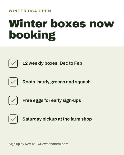 Winter Box Sign-Up Checklist – Instagram post template