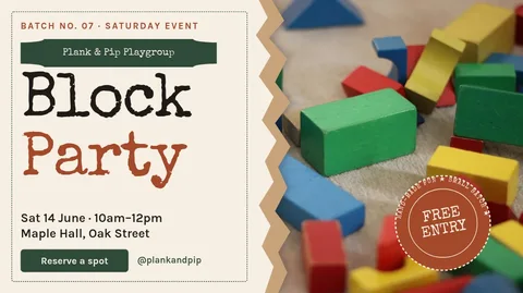 Torn Kraft Block Party – X post template
