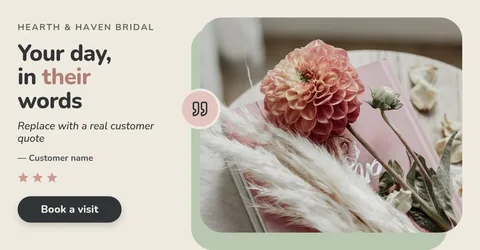 Rose Seam Quote Card – LinkedIn post template