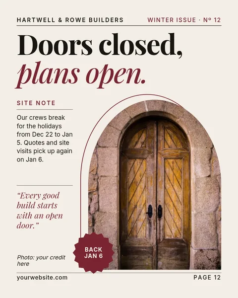 Open Door Winter Issue – Instagram post template