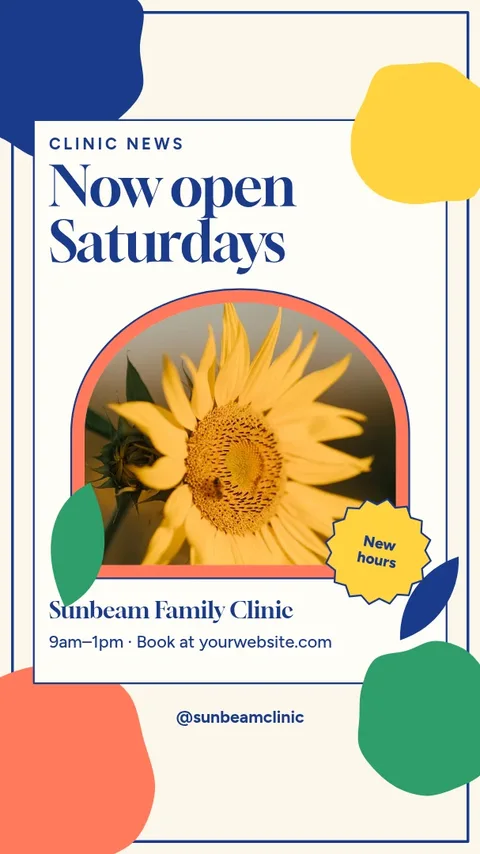 Saturday Sunflower Gallery Frame – Instagram story template