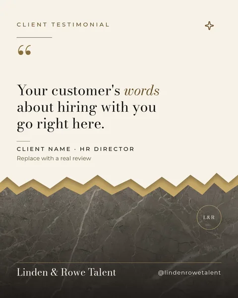 Torn Ivory Marble Testimonial – Instagram post template