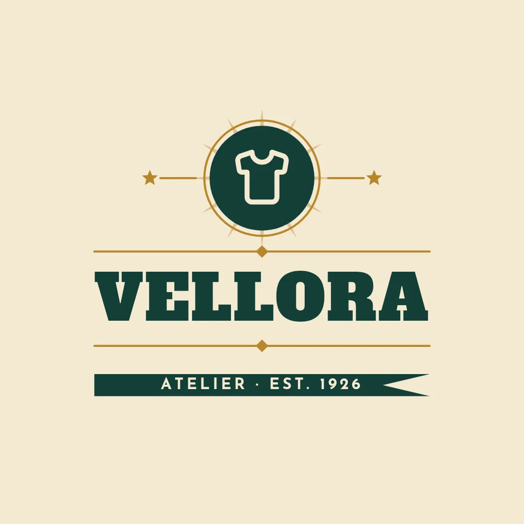 Vellora Retro Shop Sign – Logo template