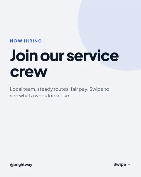 Crew Wanted Field Carousel – Instagram carousel template, 6 pages