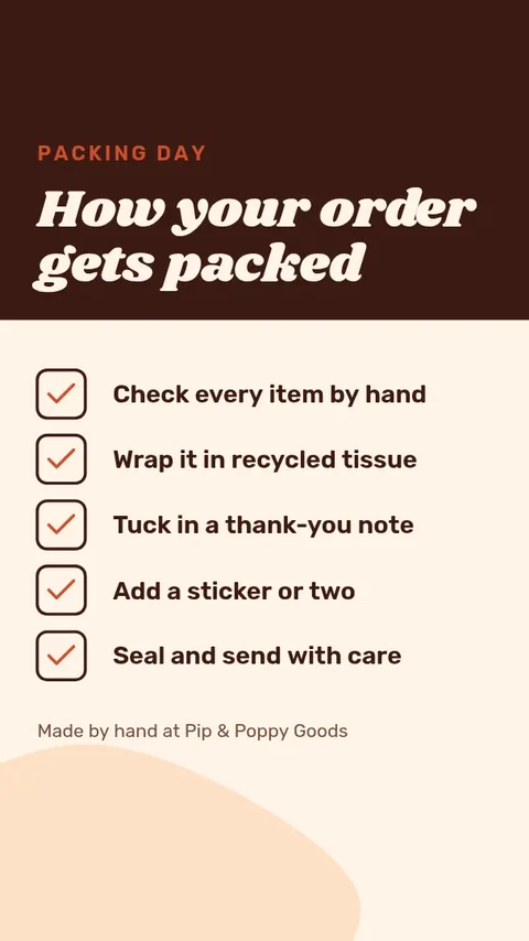 Packing Day Peek – Instagram story template