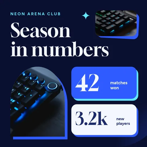Neon Paper Stat Stack – Instagram post template