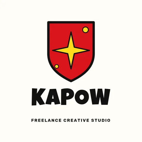 Kapow Spark Pop Shield – Logo template