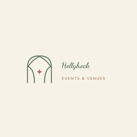 Hollyhock Curtain Script Logo – Logo template