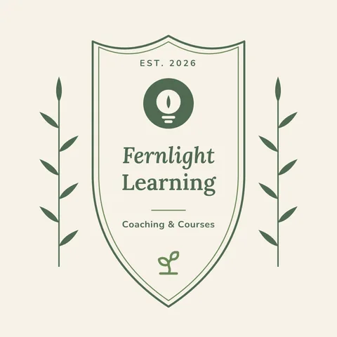 Fernlight Botanical Shield Stamp – Logo template