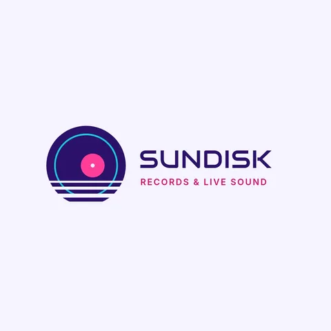 Sundisk Striped Vinyl Logo – Logo template