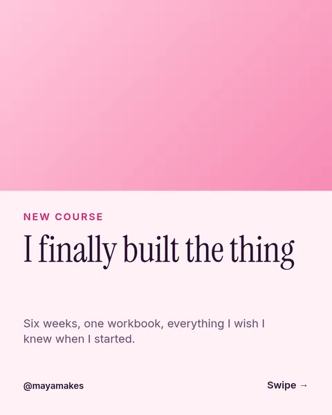Digital Course Drop Carousel – Instagram carousel template, 6 pages