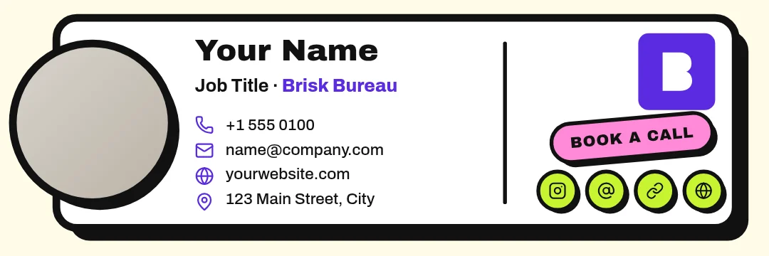 Sticker Card Signature – Email signature template