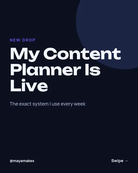Digital Product Drop Carousel – Instagram carousel template, 6 pages