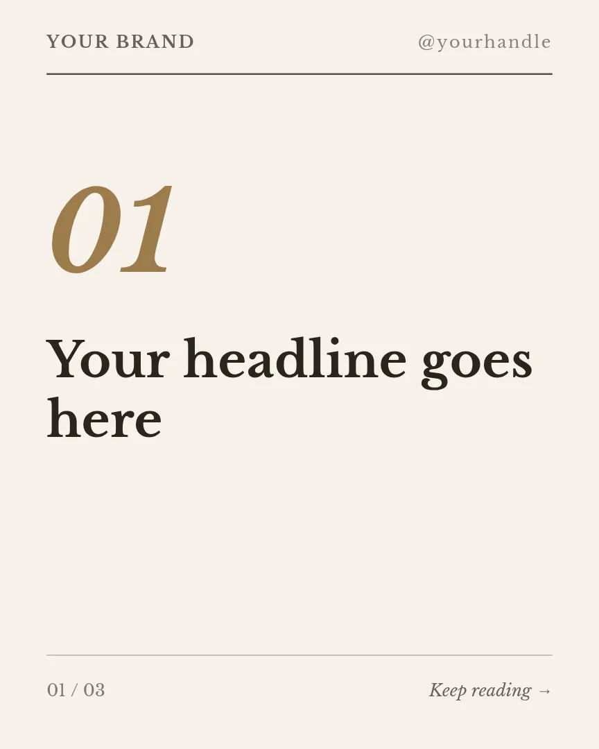 Estate – Instagram carousel template, page 1