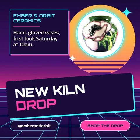 Kiln Sunset Grid Drop – LinkedIn post template