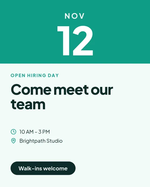 Open Hiring Day Split – Instagram post template