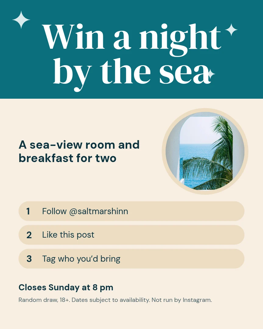 Night stay giveaway – Instagram post template