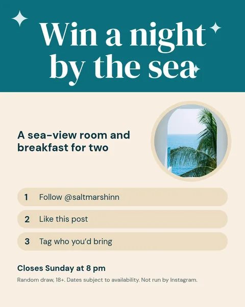 Night stay giveaway – Instagram post template