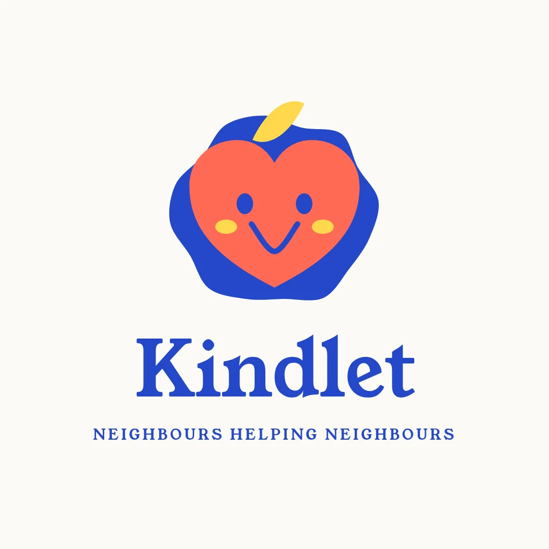 Kindlet Heart Cut-Paper Mascot – Logo template