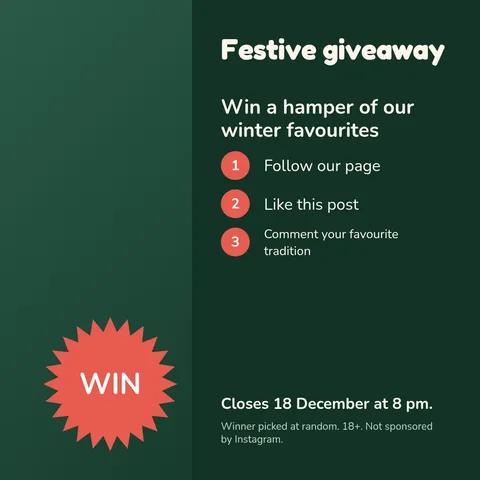 Christmas giveaway – Instagram post template